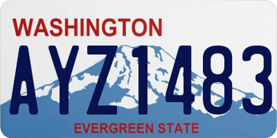 WA license plate AYZ1483