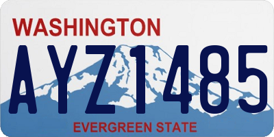 WA license plate AYZ1485