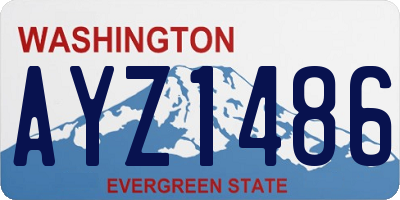 WA license plate AYZ1486