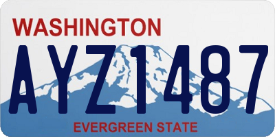 WA license plate AYZ1487