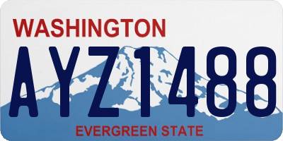 WA license plate AYZ1488