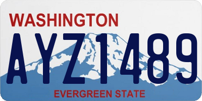 WA license plate AYZ1489