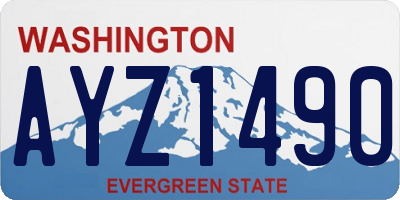 WA license plate AYZ1490