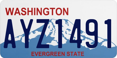 WA license plate AYZ1491