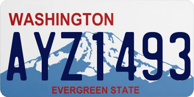 WA license plate AYZ1493