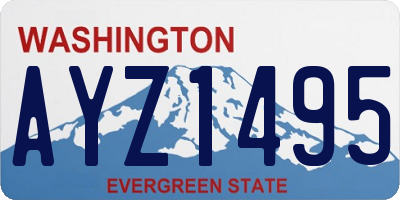 WA license plate AYZ1495