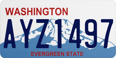 WA license plate AYZ1497