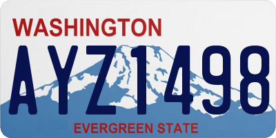 WA license plate AYZ1498