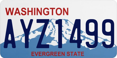 WA license plate AYZ1499