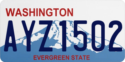 WA license plate AYZ1502