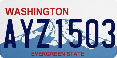 WA license plate AYZ1503