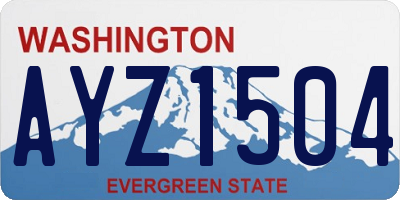 WA license plate AYZ1504