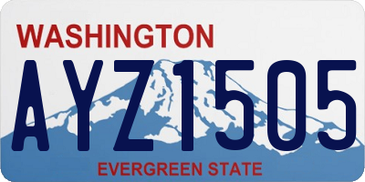 WA license plate AYZ1505