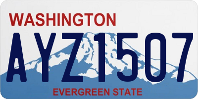 WA license plate AYZ1507