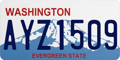 WA license plate AYZ1509