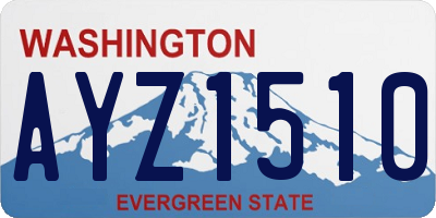 WA license plate AYZ1510