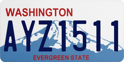 WA license plate AYZ1511