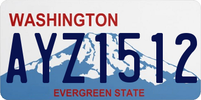 WA license plate AYZ1512