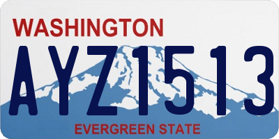 WA license plate AYZ1513