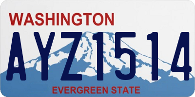 WA license plate AYZ1514