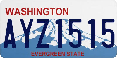 WA license plate AYZ1515