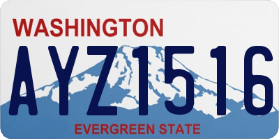 WA license plate AYZ1516