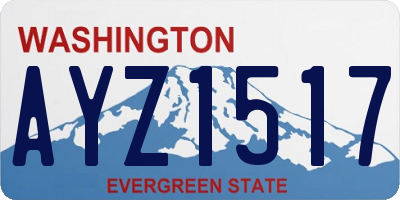 WA license plate AYZ1517