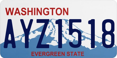 WA license plate AYZ1518