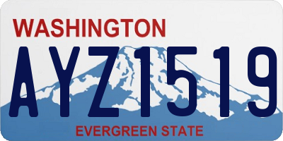 WA license plate AYZ1519