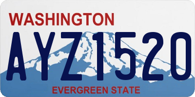 WA license plate AYZ1520