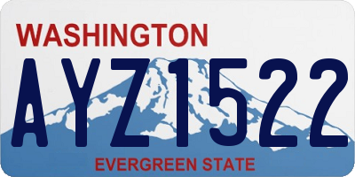 WA license plate AYZ1522