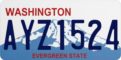 WA license plate AYZ1524