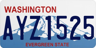 WA license plate AYZ1525