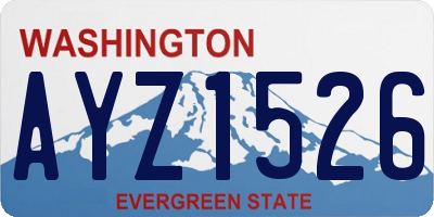 WA license plate AYZ1526