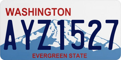 WA license plate AYZ1527