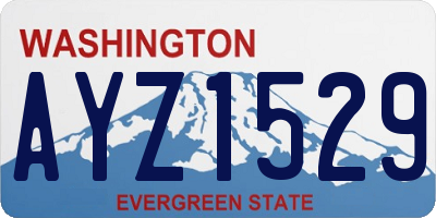 WA license plate AYZ1529