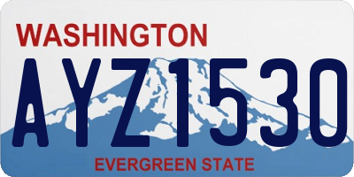 WA license plate AYZ1530