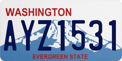 WA license plate AYZ1531