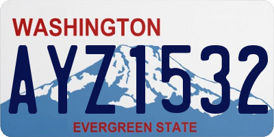 WA license plate AYZ1532