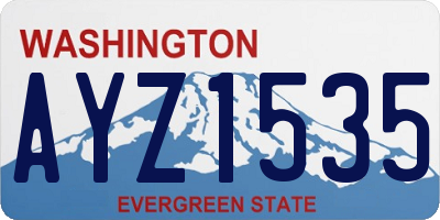 WA license plate AYZ1535