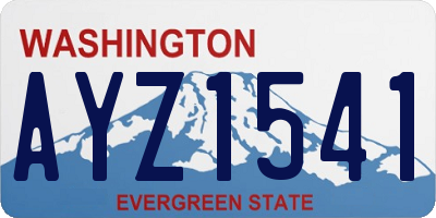 WA license plate AYZ1541