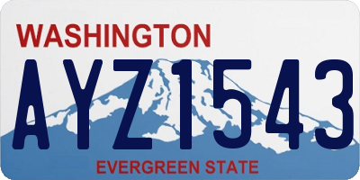 WA license plate AYZ1543