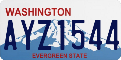 WA license plate AYZ1544