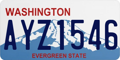 WA license plate AYZ1546