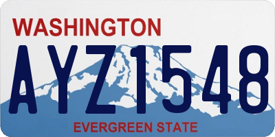 WA license plate AYZ1548