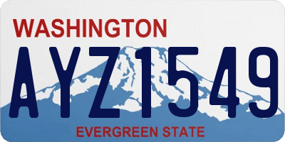 WA license plate AYZ1549