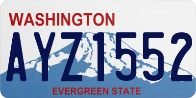 WA license plate AYZ1552