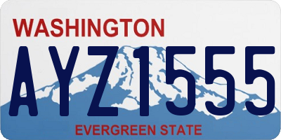 WA license plate AYZ1555