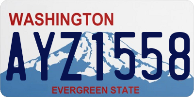 WA license plate AYZ1558