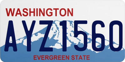 WA license plate AYZ1560